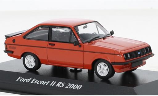 Diecast model cars Ford Escort 1/43 Maxichamps MK II RS 2000 red 1976 Ford Escort 1/43 Maxichamps MK II RS 2000 red 1976 diecast model cars