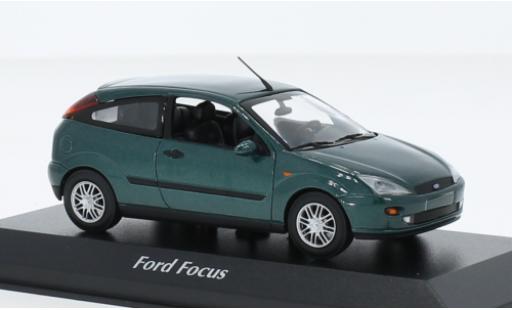 Diecast model cars Ford Focus 1/43 Maxichamps MK I metallise green 1998 Ford Focus 1/43 Maxichamps MK I metallise green 1998 diecast model cars