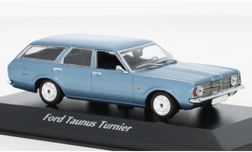 Diecast model cars Ford Taunus 1/43 Maxichamps (TC I) Turnier metallise blue 1970 Ford Taunus 1/43 Maxichamps (TC I) Turnier metallise blue 1970 diecast model cars