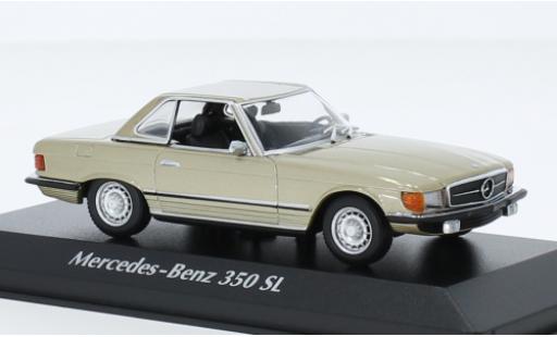 Mercedes 350 1/43 Maxichamps SL Hardtop (R107) metallise beige 1974 diecast model cars