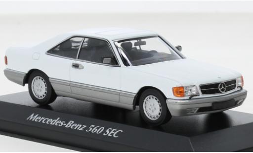 Diecast model cars Mercedes 560 1/43 Maxichamps SEC (C126) white 1986 Mercedes 560 1/43 Maxichamps SEC (C126) white 1986 diecast model cars