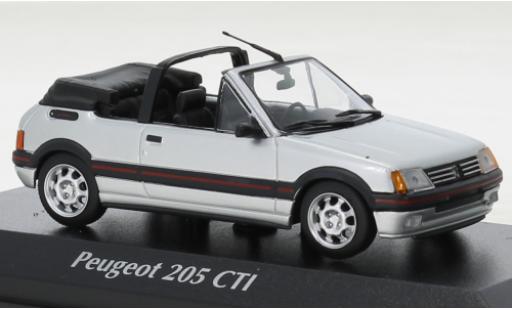 Diecast model cars Peugeot 205 1/43 Maxichamps CTI Cabriolet grey 1990 Peugeot 205 1/43 Maxichamps CTI Cabriolet grey 1990 diecast model cars