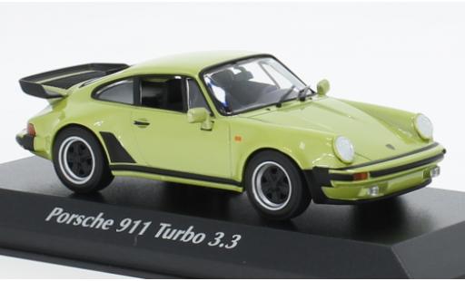 Diecast model cars Porsche 930 Turbo 1/43 Maxichamps 911  3.3 metallise la chaux 1977 Porsche 930 Turbo 1/43 Maxichamps 911  3.3 metallise la chaux 1977 diecast model cars