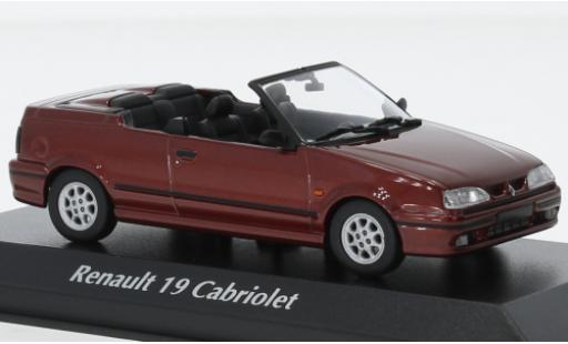Diecast model cars Renault 19 1/43 Maxichamps cabriolet metallise red foncé 92 Renault 19 1/43 Maxichamps cabriolet metallise red foncé 92 diecast model cars