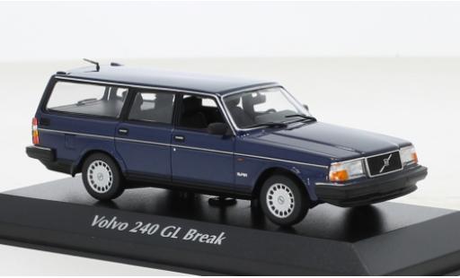 Diecast model cars Volvo 240 1/43 Maxichamps GL Break metallise blue 1986 Volvo 240 1/43 Maxichamps GL Break metallise blue 1986 diecast model cars