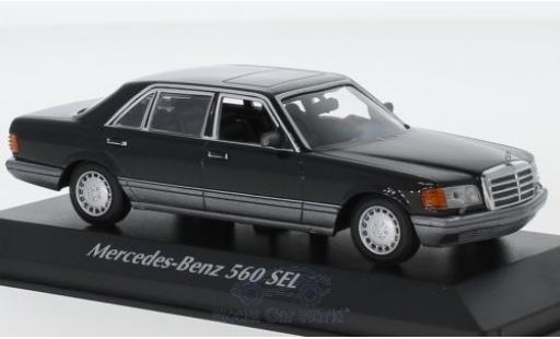 Mercedes 560 1/43 Maxichamps SEL (V126) black 1990 diecast model cars
