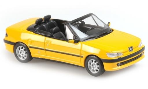 Peugeot 306 1/43 Maxichamps Cabriolet yellow 1998 diecast model cars