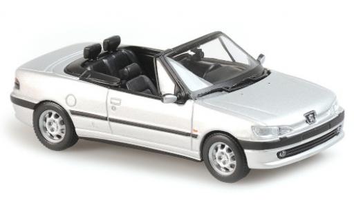 Peugeot 306 1/43 Maxichamps Cabriolet matt-grey 1998 diecast model cars