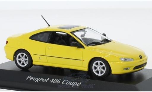 Diecast model cars Peugeot 406 1/43 Maxichamps Coupe yellow 1997 Peugeot 406 1/43 Maxichamps Coupe yellow 1997 diecast model cars