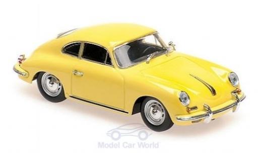 Diecast model cars Porsche 356 1/43 Maxichamps B Coupe yellow 1961 Porsche 356 1/43 Maxichamps B Coupe yellow 1961 diecast model cars