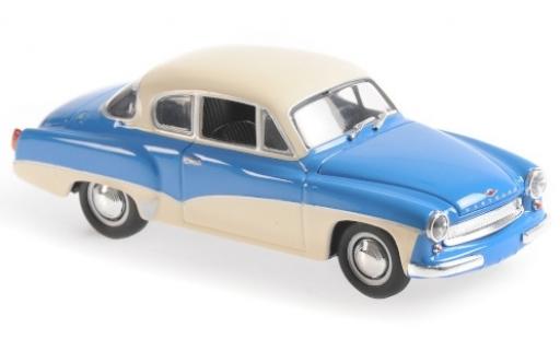 Diecast model cars Wartburg 311 1/43 Maxichamps Coupe blue/white 1958 Wartburg 311 1/43 Maxichamps Coupe blue/white 1958 diecast model cars