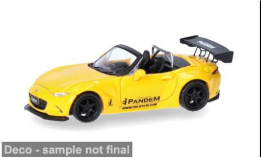 Diecast model cars Mazda MX -5 Rocket Bunny gelb 1/87 Micro City 87