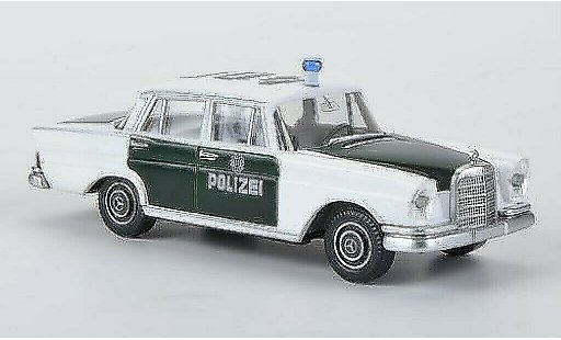Mercedes 220 S 1/87 Wiking Police white/green diecast model cars