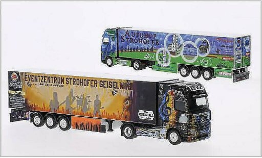 Mercedes Actros Base 1/87 Herpa Autohof Strohofer / Wolf Transporte diecast model cars