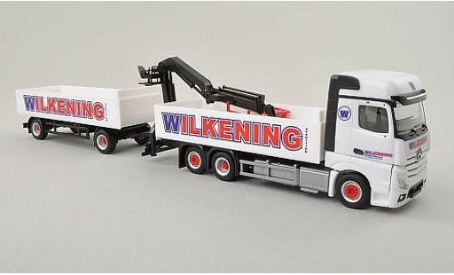 Mercedes Actros Bigspace 1/87 Herpa -Pr-Zug with Ladekran Wilkening diecast model cars