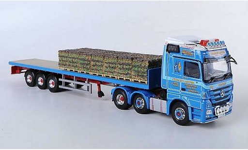 Mercedes Actros Base 1/50 Corgi Facelift Charlie Lauder Flachbrettflatbedn-SZ with Ladegut diecast model cars