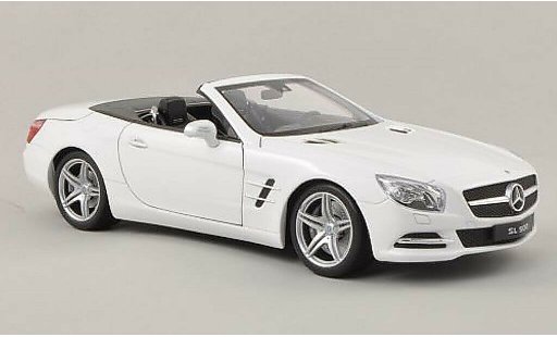 Mercedes Classe SL 500 1/18 Welly (R231) white hood geoffnet 2012 diecast model cars