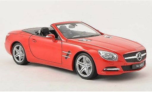 Mercedes Classe SL 500 1/18 Welly (R231) red hood geoffnet 2012 diecast model cars