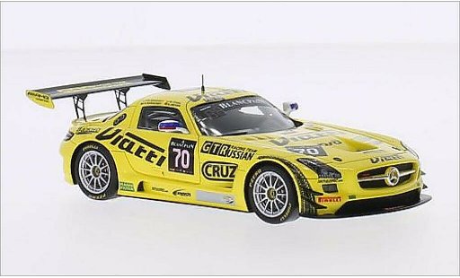 Mercedes SLS GT3 1/43 Spark AMG No.70 GTRussian Racing Team 24h Spa 2015 /M.Toril diecast model cars