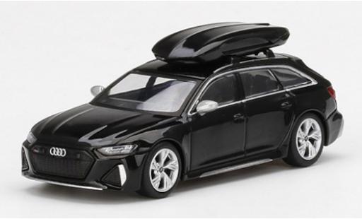 Audi RS6 1/64 Mini GT Avant metallic black mit Dachbox diecast model cars