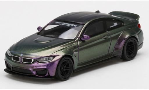 Diecast model cars Bmw M4 1/64 Mini GT (F82) LB Works metallic lila/metallic green Bmw M4 1/64 Mini GT (F82) LB Works metallic lila/metallic green diecast model cars