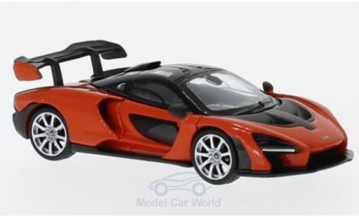 Diecast model cars McLaren Senna 1/18 Mini GT orange RHD McLaren Senna 1/18 Mini GT orange RHD diecast model cars
