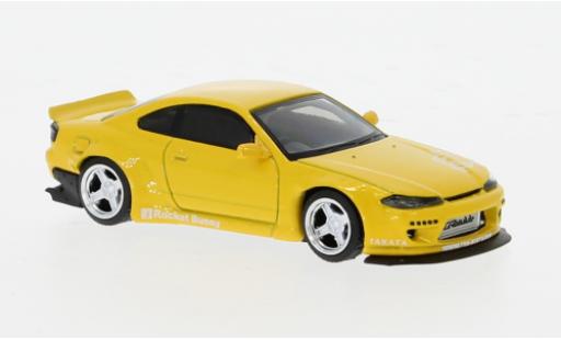 Diecast model cars Nissan Silvia 1/64 Mini GT (S15) Rocket Bunny gelb 1:64 Nissan Silvia 1/64 Mini GT (S15) Rocket Bunny gelb 1:64 diecast model cars