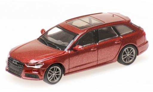Audi A6 1/87 Minichamps Avant metallic red 2018 diecast model cars