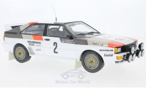 Diecast model cars Audi Quattro 1/18 Minichamps quattro A1 No.2 Sport Rallye WM Rallye Monte Carlo 1983 H.Mikkola/A.Hertz Audi Quattro 1/18 Minichamps quattro A1 No.2 Sport Rallye WM Rallye Monte Carlo 1983 H.Mikkola/A.Hertz diecast model cars
