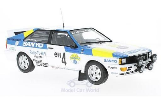 Audi Quattro 1/18 Minichamps quattro No.4 Sport Schweden Rallye Schweden 1982 S.Blomqvist/B.Cederberg diecast model cars