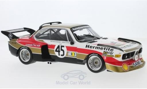 Diecast model cars Bmw 3.5 1/18 Minichamps CSL No.45 Hermetite Productions Ltd. 24h Le Mans 1976 J.Fitzpatrick/T.Walkinshaw Bmw 3.5 1/18 Minichamps CSL No.45 Hermetite Productions Ltd. 24h Le Mans 1976 J.Fitzpatrick/T.Walkinshaw diecast model cars