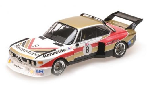 Bmw 3.5 1/18 Minichamps CSL No.8 Hermetite 1000 Km Nürburgring 1976 J.Fitzpatrick/T.Walkinshaw diecast model cars