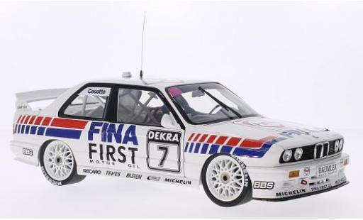 Bmw M3 1/18 Minichamps (E30) DTM No.7 Team FINA- Fina DTM Brünn 1992 J.Cecotto diecast model cars