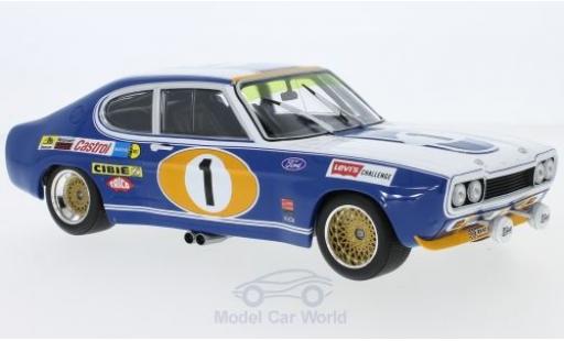 Diecast model cars Ford Capri 2600 1/18 Minichamps MK I RS 2600 No.1 Köln 24h Spa 1972 D.Glemser/A.Soler-Roig Ford Capri 2600 1/18 Minichamps MK I RS 2600 No.1 Köln 24h Spa 1972 D.Glemser/A.Soler-Roig diecast model cars