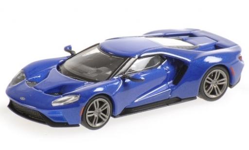 Diecast model cars Ford GT 1/87 Minichamps metallic blue 2018 Ford GT 1/87 Minichamps metallic blue 2018 diecast model cars