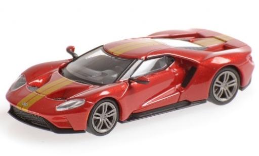 Diecast model cars Ford GT 1/87 Minichamps metallic red/gold 2018 Shmee150 Ford GT 1/87 Minichamps metallic red/gold 2018 Shmee150 diecast model cars