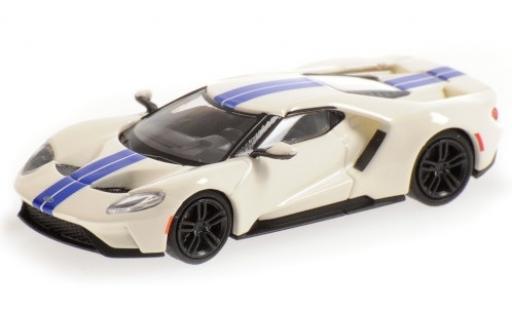 Diecast model cars Ford GT 1/87 Minichamps white/blue 2018 Ford GT 1/87 Minichamps white/blue 2018 diecast model cars