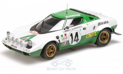 Diecast model cars Lancia Stratos 1/18 Minichamps HF No.14 Rallye WM Rallye Monte Carlo 1975 S.Munari/M.Mannucci Lancia Stratos 1/18 Minichamps HF No.14 Rallye WM Rallye Monte Carlo 1975 S.Munari/M.Mannucci diecast model cars