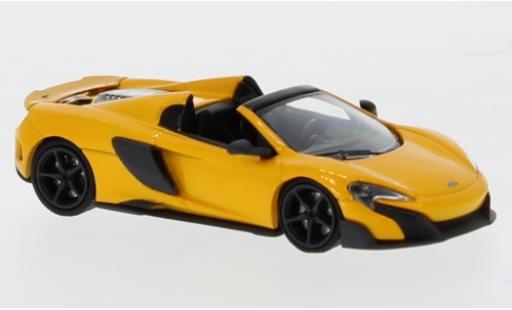 Diecast model cars McLaren 675 1/87 Minichamps LT Spider metallic yellow 2016 McLaren 675 1/87 Minichamps LT Spider metallic yellow 2016 diecast model cars
