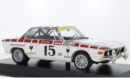 Bmw 2800 1/18 Minichamps CS No.15 Racing Team Marabout 24h Spa 1972 diecast model cars
