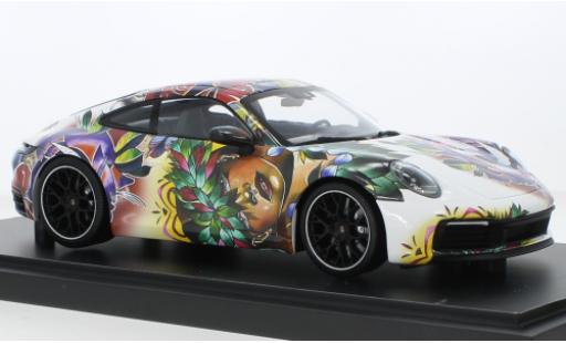 Diecast model cars Porsche 992 4S 1/18 Minichamps 911  Carrera Flower Design 2019 Porsche 992 4S 1/18 Minichamps 911  Carrera Flower Design 2019 diecast model cars
