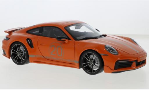 Diecast model cars Porsche 992 Turbo s 1/18 Minichamps 911  Turbo S Sport Design orange 2021 Porsche 992 Turbo s 1/18 Minichamps 911  Turbo S Sport Design orange 2021 diecast model cars