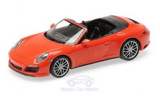 Diecast model cars Porsche 991 4S 1/43 Minichamps 911 (.2) Carrera 4S Cabriolet orange 2016 Porsche 991 4S 1/43 Minichamps 911 (.2) Carrera 4S Cabriolet orange 2016 diecast model cars