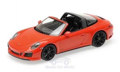 Diecast model cars Porsche 991 Targa 1/43 Minichamps 911 (.2) Targa 4 GTS orange 2016 Porsche 991 Targa 1/43 Minichamps 911 (.2) Targa 4 GTS orange 2016 diecast model cars