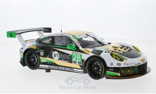 Porsche 991 GT3 R 1/18 Minichamps 911 () GT3 R No.28 Alegra Motorsports 24h Daytona 2017 C.de Quesada/M.Christensen/D.Morad/J.Lazare diecast model cars