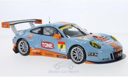 Porsche 991 GT3 R 1/18 Minichamps 911 () GT3 R No.9 Pacific With Gulf Racing Gulf Super GT 300 2017 L. Jono/M. Kyosuke diecast model cars
