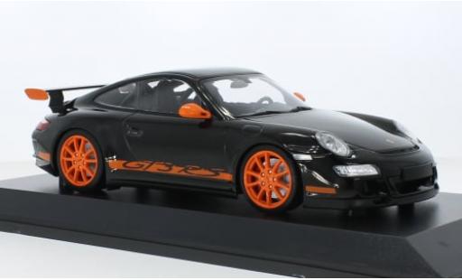 Porsche 997 GT3 RS 1/18 Minichamps 911  schwarz/orange 2007 1:18 diecast model cars