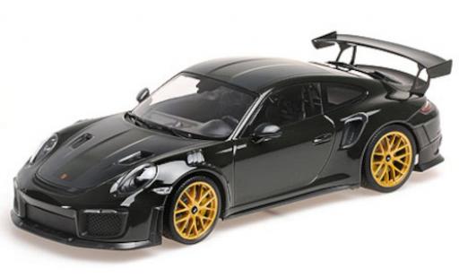Diecast model cars Porsche 991 GT2 RS 1/18 Minichamps 911 GT2 RS (.2) green/carbon 2018 avec Weissach Paket et doré Magnesium jantes Porsche 991 GT2 RS 1/18 Minichamps 911 GT2 RS (.2) green/carbon 2018 avec Weissach Paket et doré Magnesium jantes diecast model cars