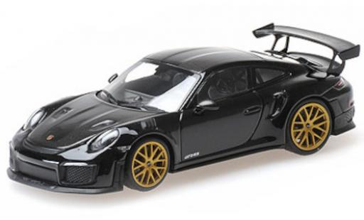 Diecast model cars Porsche 991 GT2 RS 1/43 Minichamps 911 GT2 RS (.2) black/carbon 2018 Weissachpaket avec doré jantes Porsche 991 GT2 RS 1/43 Minichamps 911 GT2 RS (.2) black/carbon 2018 Weissachpaket avec doré jantes diecast model cars