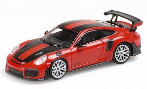 Diecast model cars Porsche 991 GT2 RS 1/87 Minichamps 911 GT2 RS red 2018 avec Carbon-Streifen Porsche 991 GT2 RS 1/87 Minichamps 911 GT2 RS red 2018 avec Carbon-Streifen diecast model cars